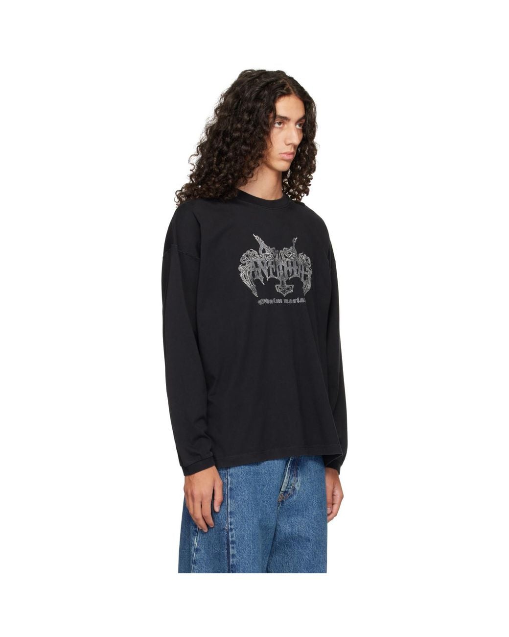 Vetements Black 'Antihate' Longsleeve T-Shirt for men