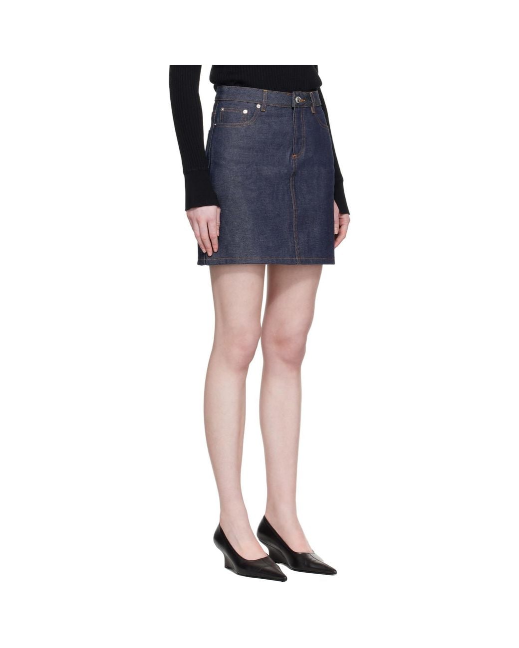 A.P.C. Blue Standard Denim Miniskirt