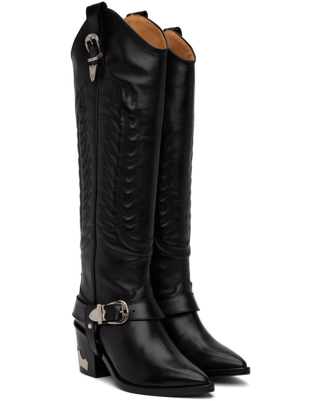 Toga Black Cowboy Boots