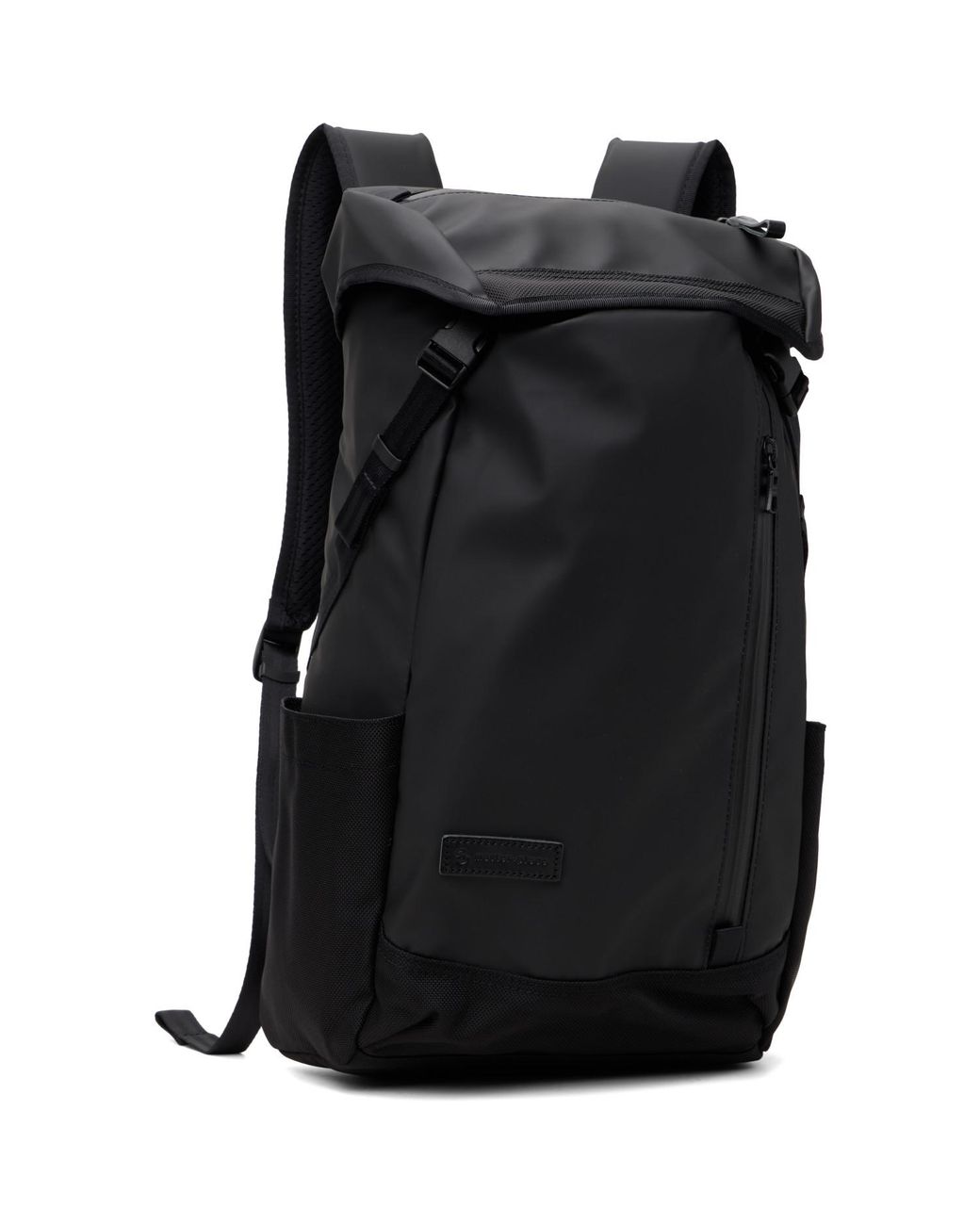 Master Piece Black Slick Flap Backpack for men
