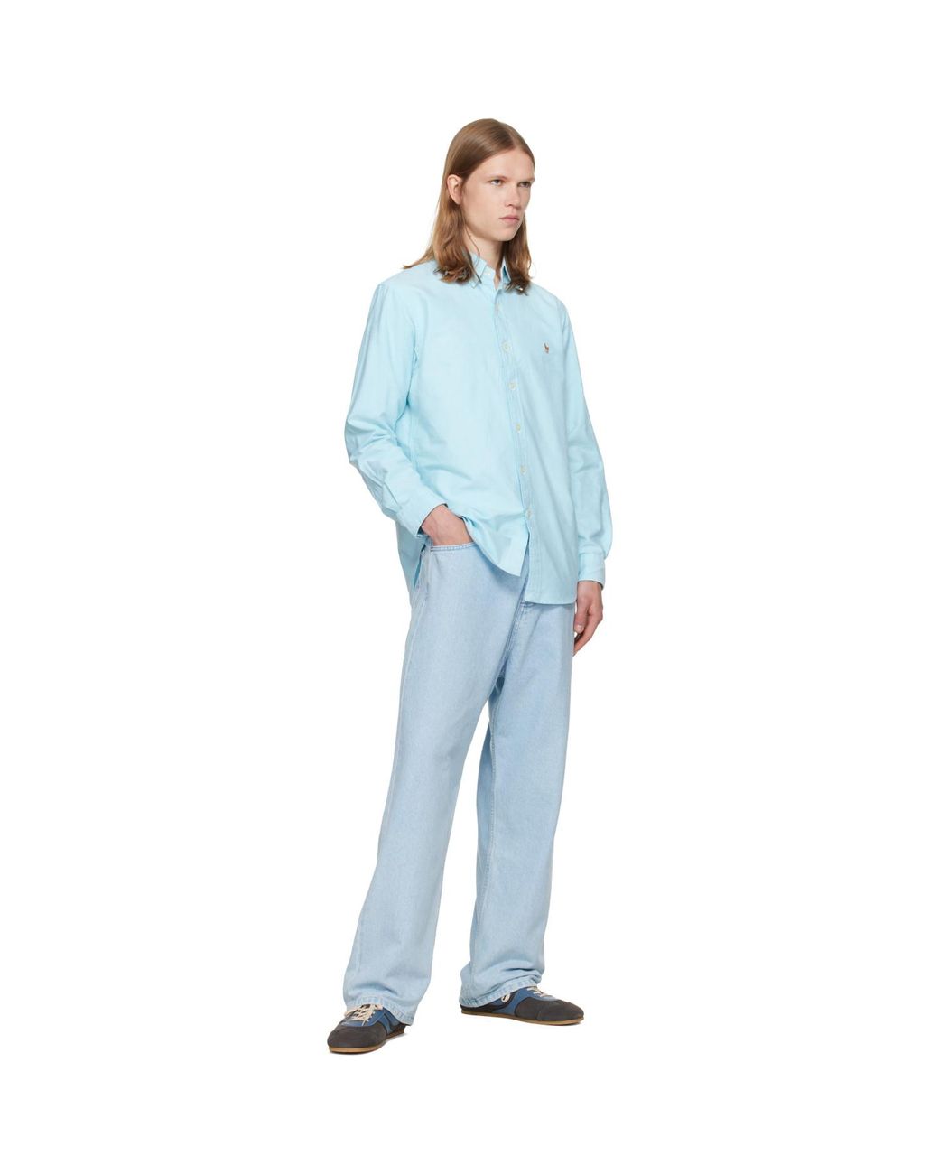 Polo Ralph Lauren Blue 'The Iconic Oxford' Shirt for men