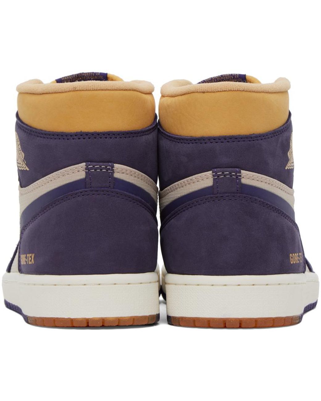 purple yellow and blue jordans