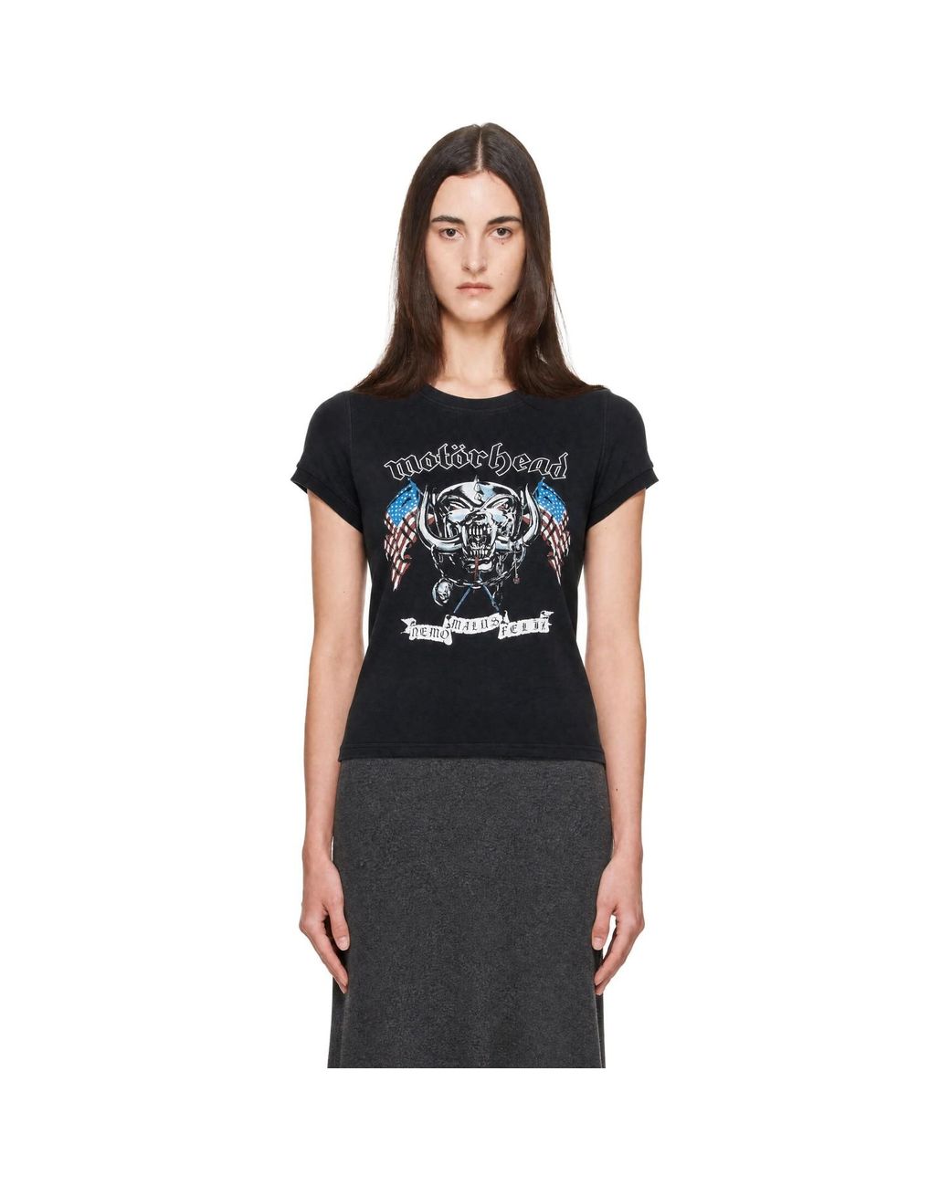 Vetements Black Motorhead Edition Flag Fitted T-Shirt