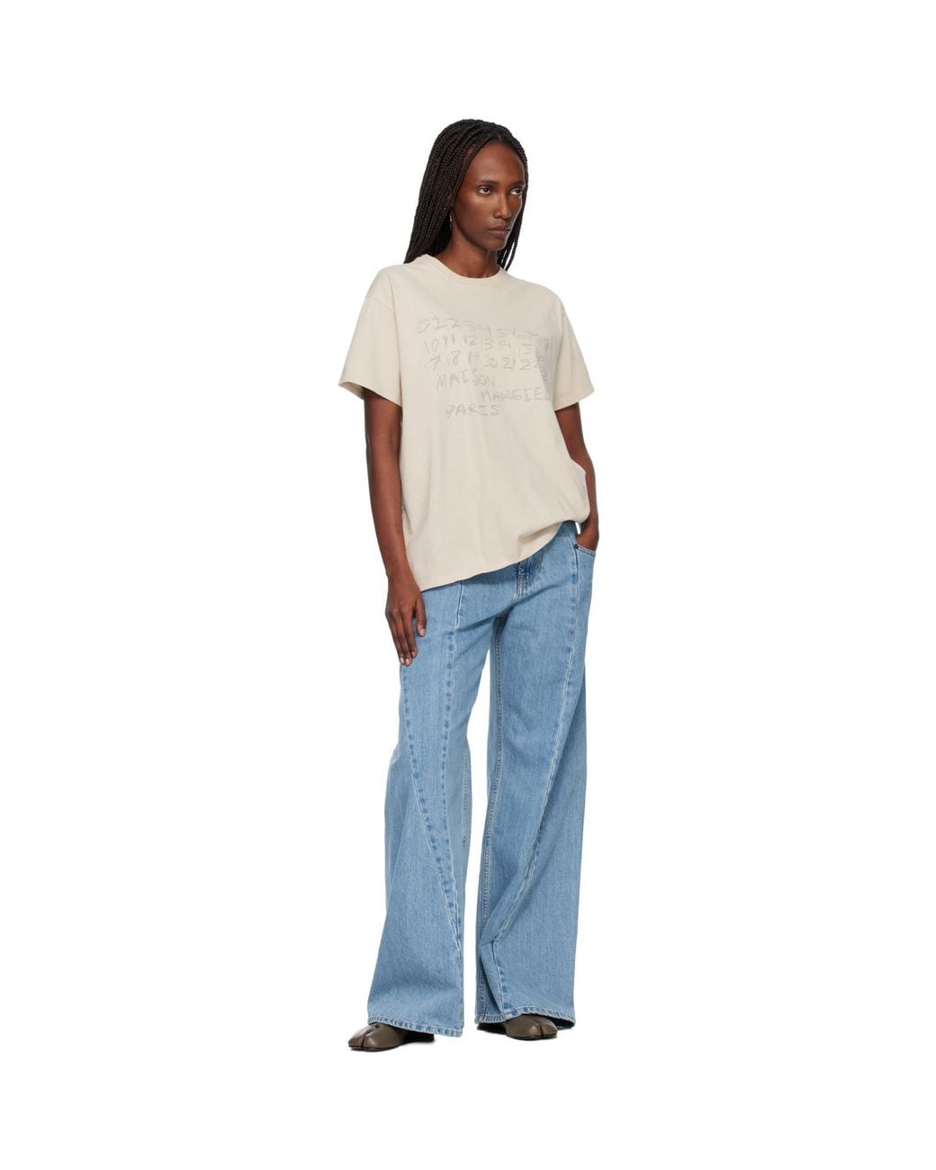Maison Margiela Multicolor Numerical Cotton T-Shirt