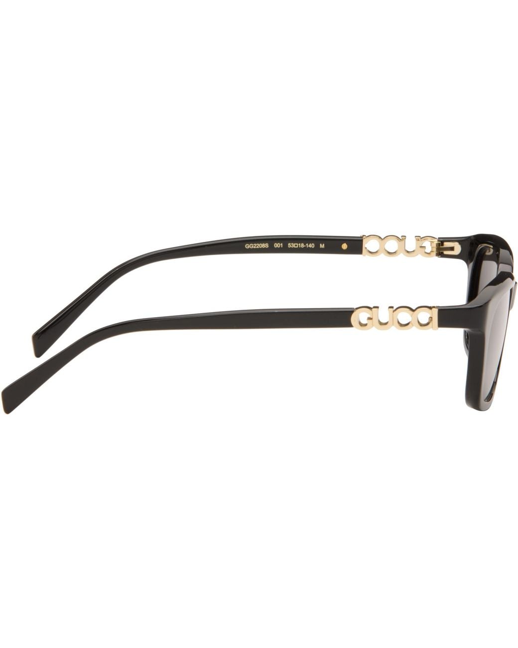 Gucci Gray Rectangular-Frame Sunglasses