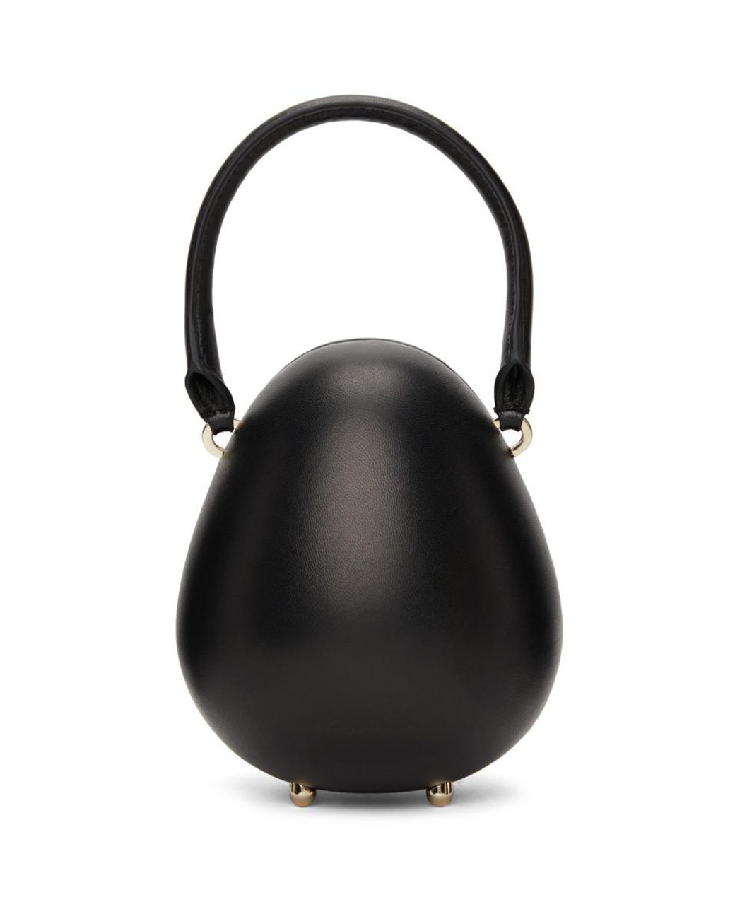 Black Leather Egg Small Bag