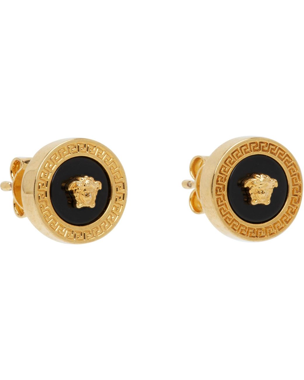 Versace Blue Medusa Earrings for men