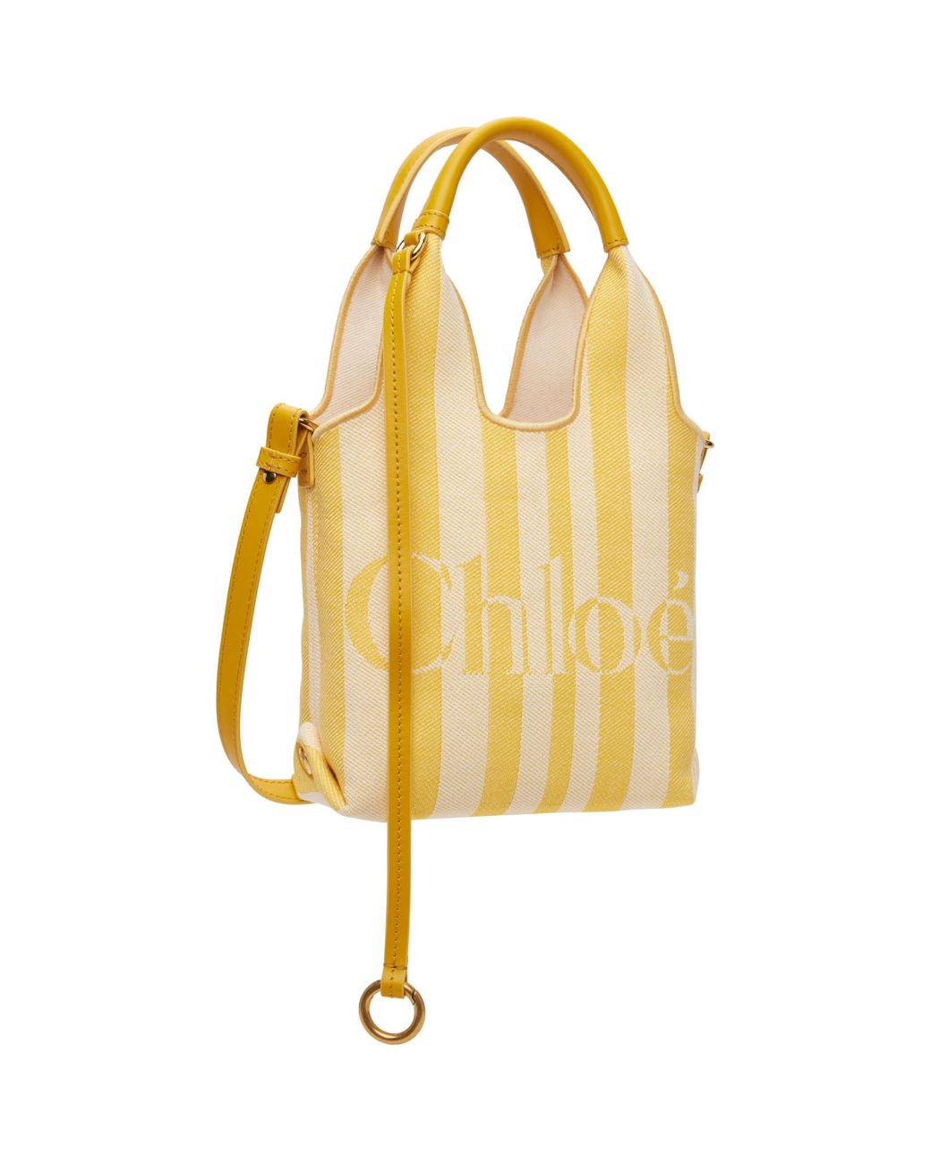Chloé Yellow Off- Mini '' Stripy Tote