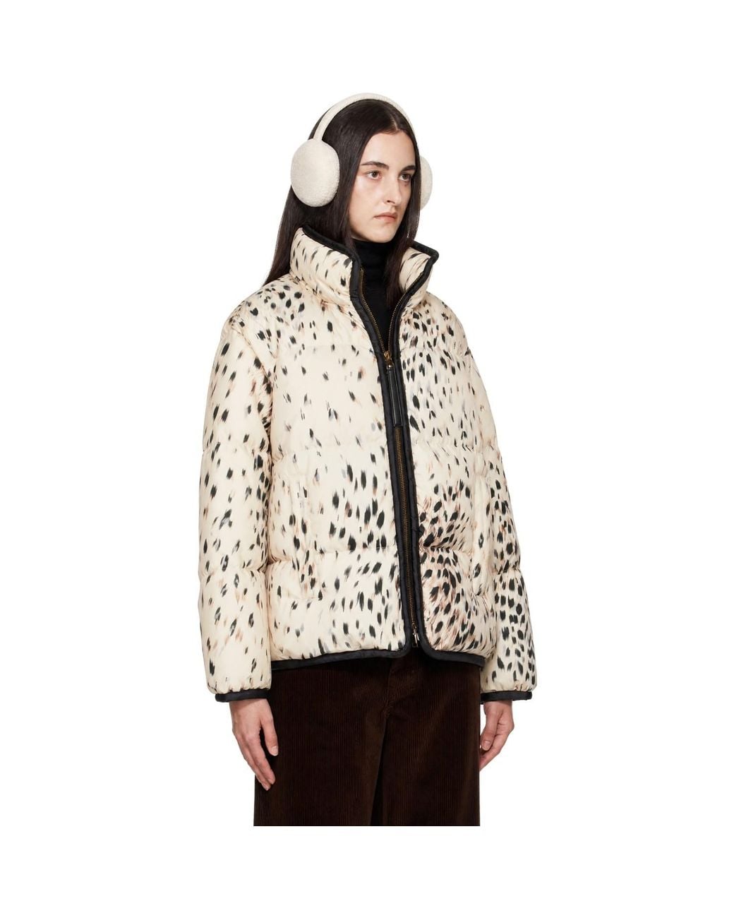 Moncler Natural Rayonnant Zip-Off Down Jacket