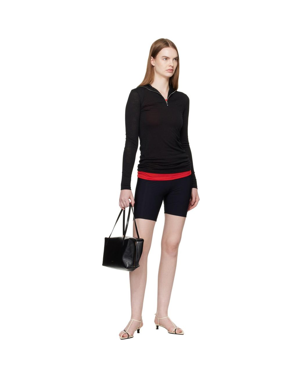 Jil Sander Black Off- Cage Low Heeled Sandals
