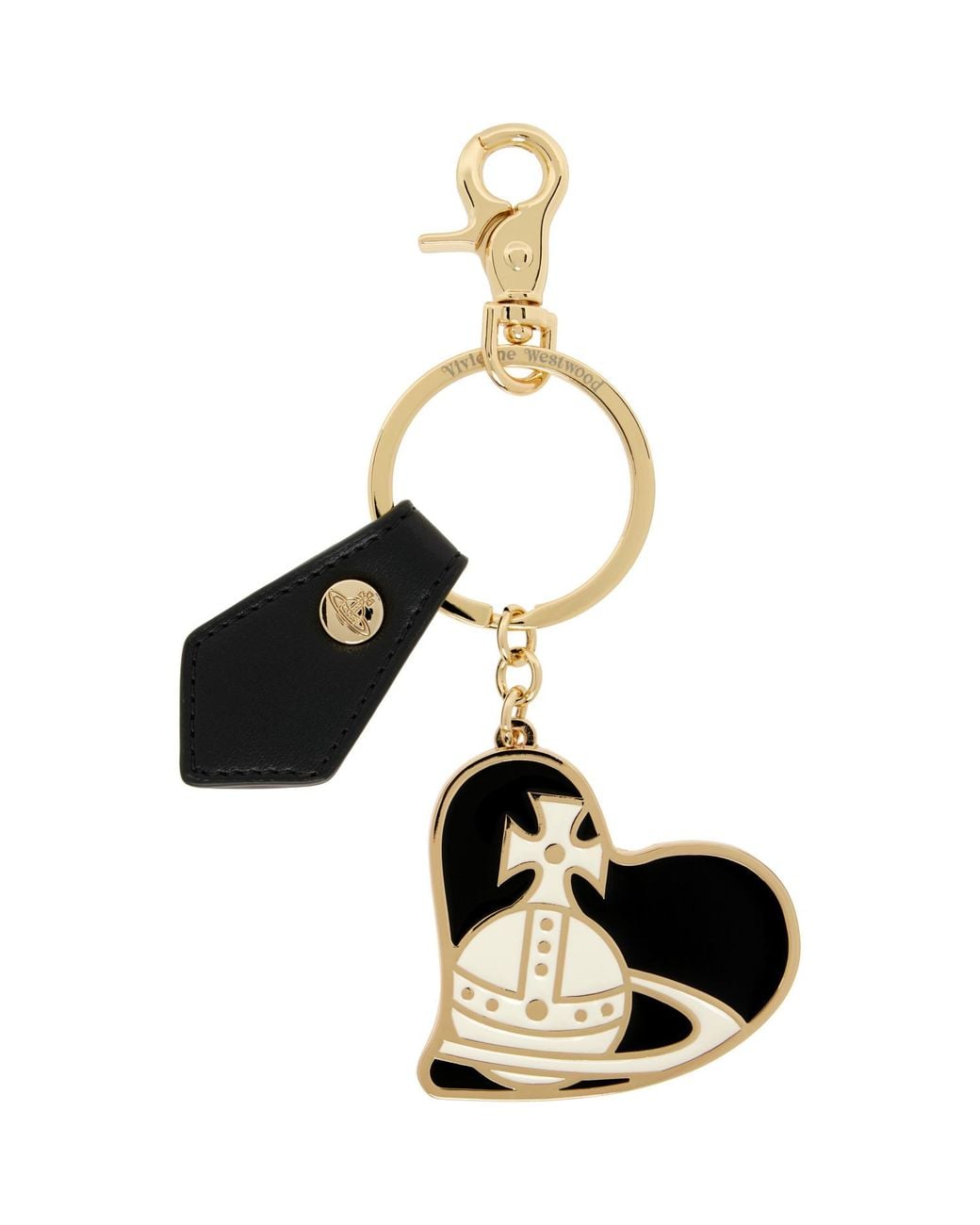 Vivienne Westwood Metallic Orb Heart Keychain for men