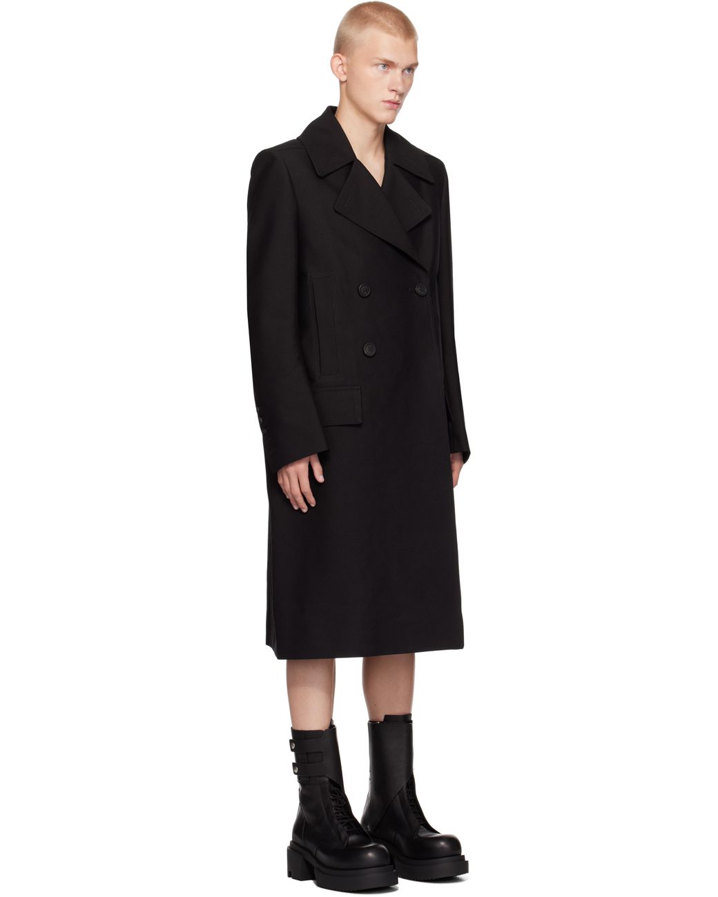 【関税込み】Rick Owens ブラック Minimal Slim Drella コート Rick Owens☆ブラック Porterville Slim Drella コート