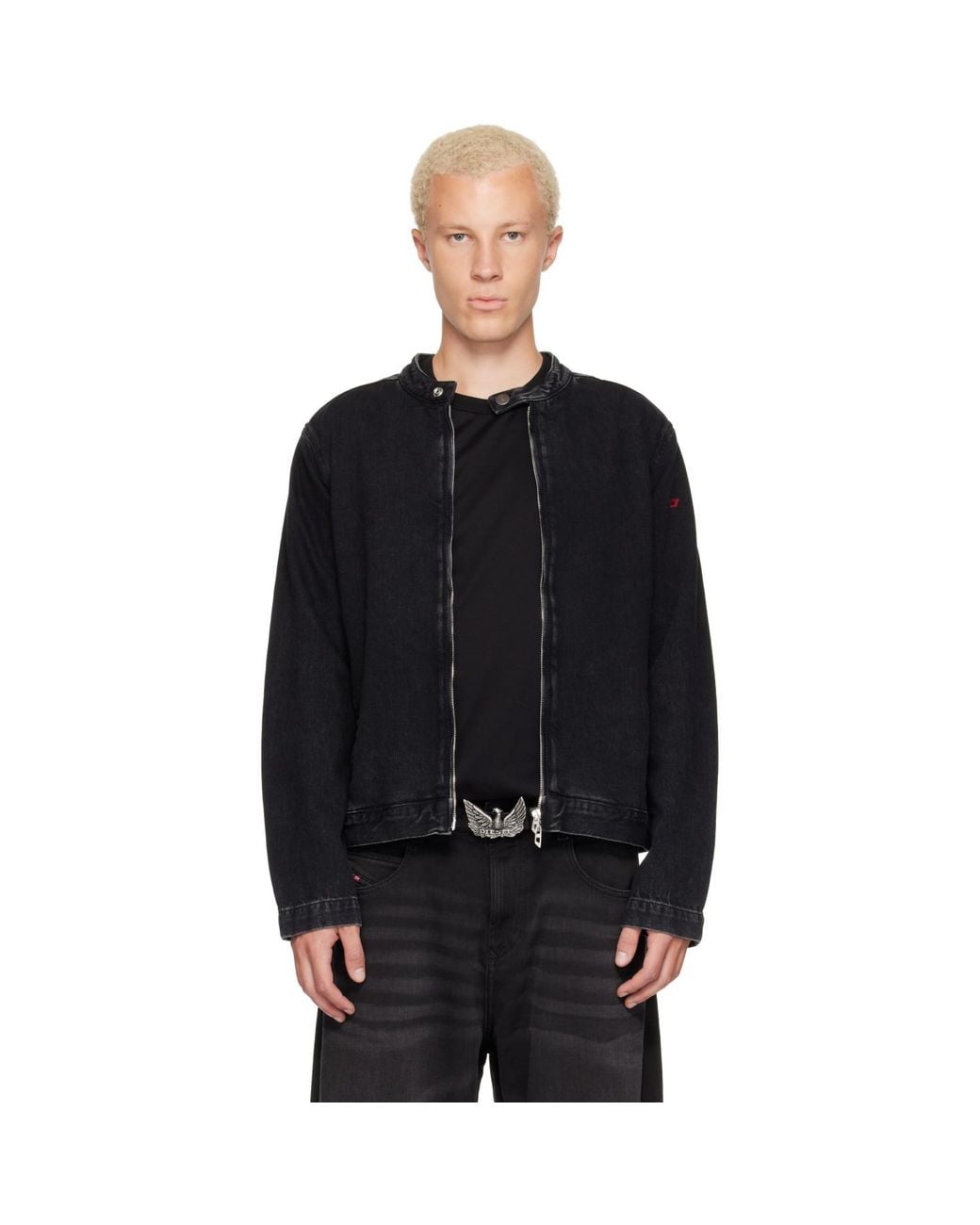 DIESEL Black D-Glory Denim Jacket for men