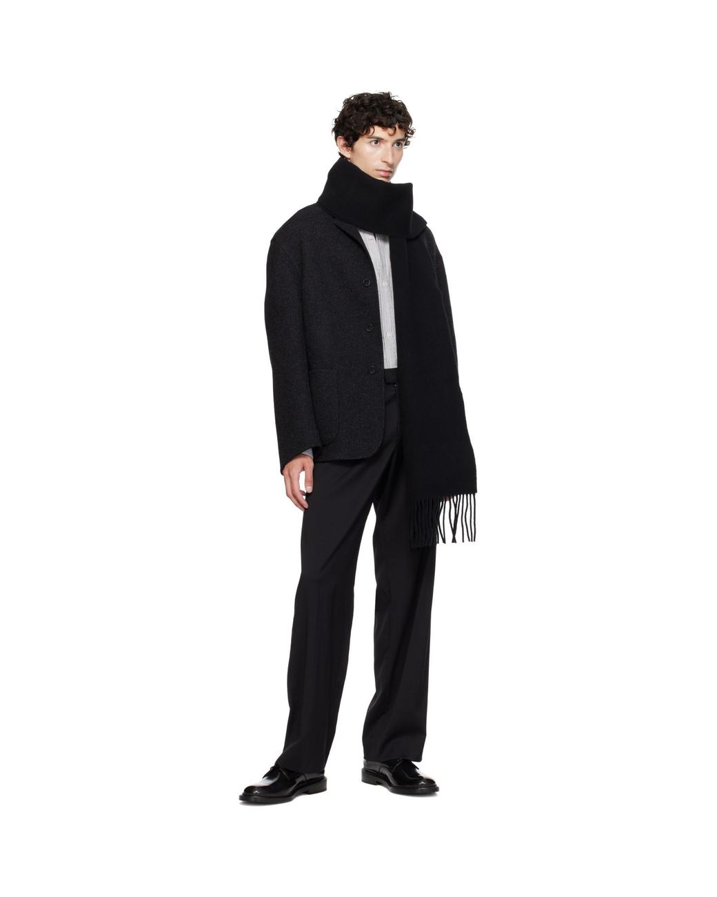 Our Legacy Black Estate Scarf for men