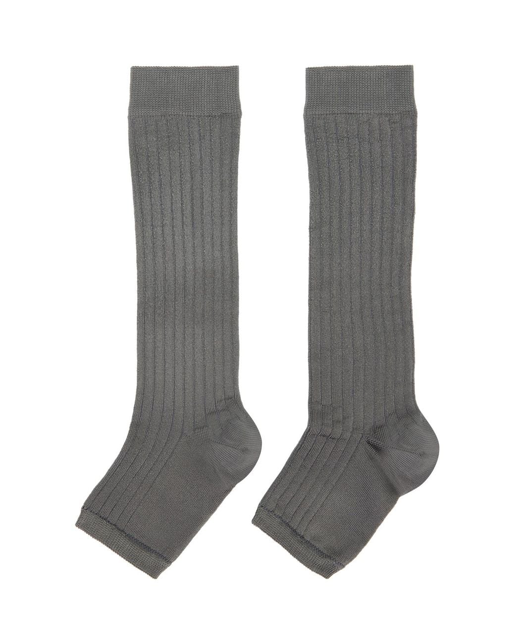 Swedish Stockings Gray Ssense Exclusive Long Sandal Socks