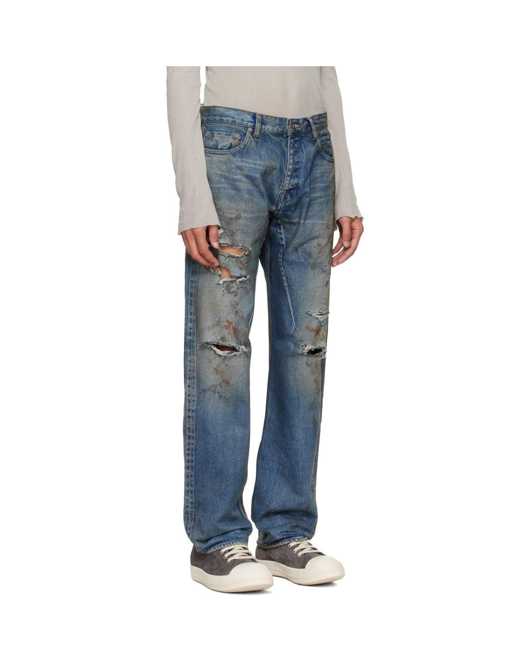 Rick Owens Blue Temple Kurdt Jeans for men