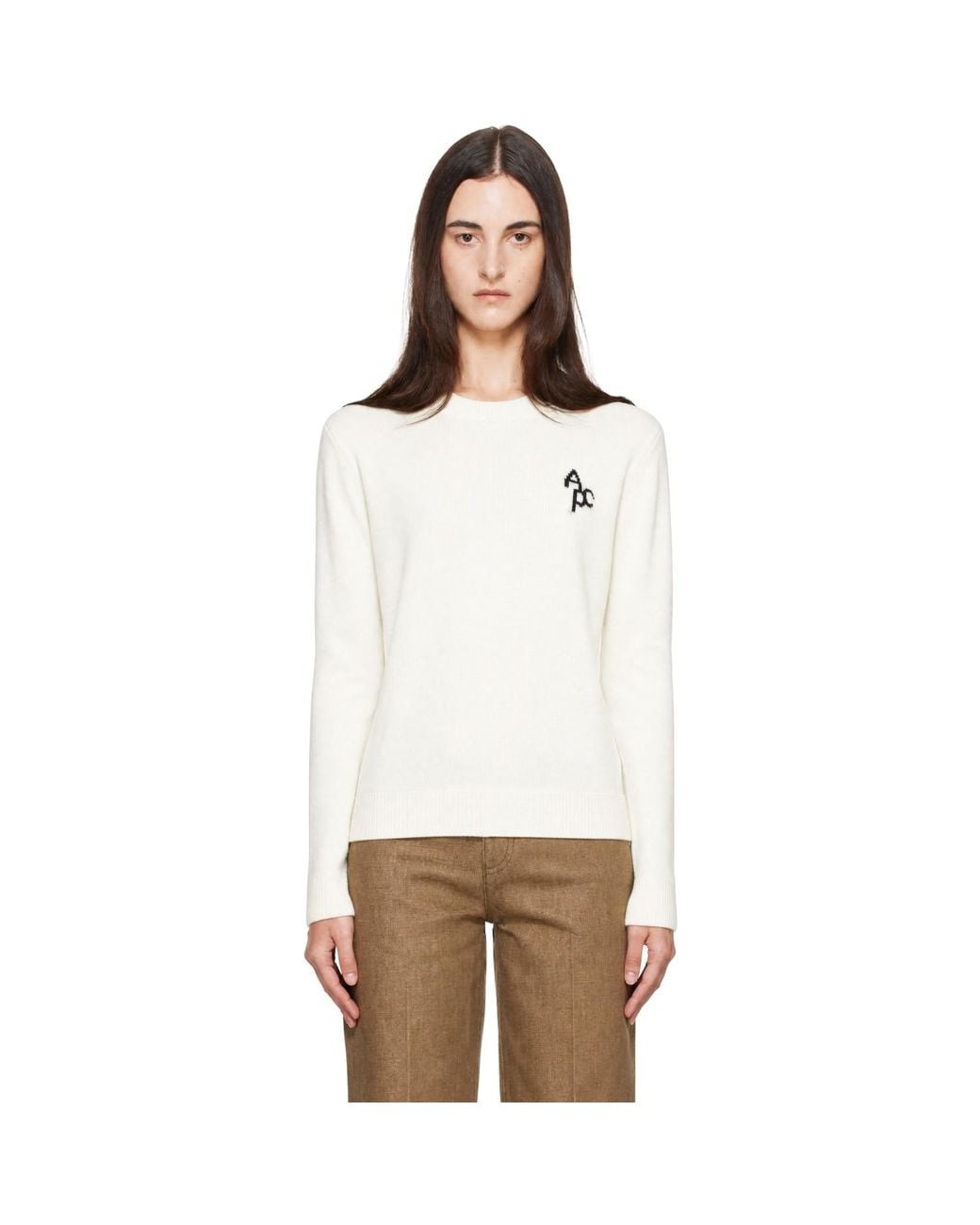 A.P.C. White Off- Sonia Sweater