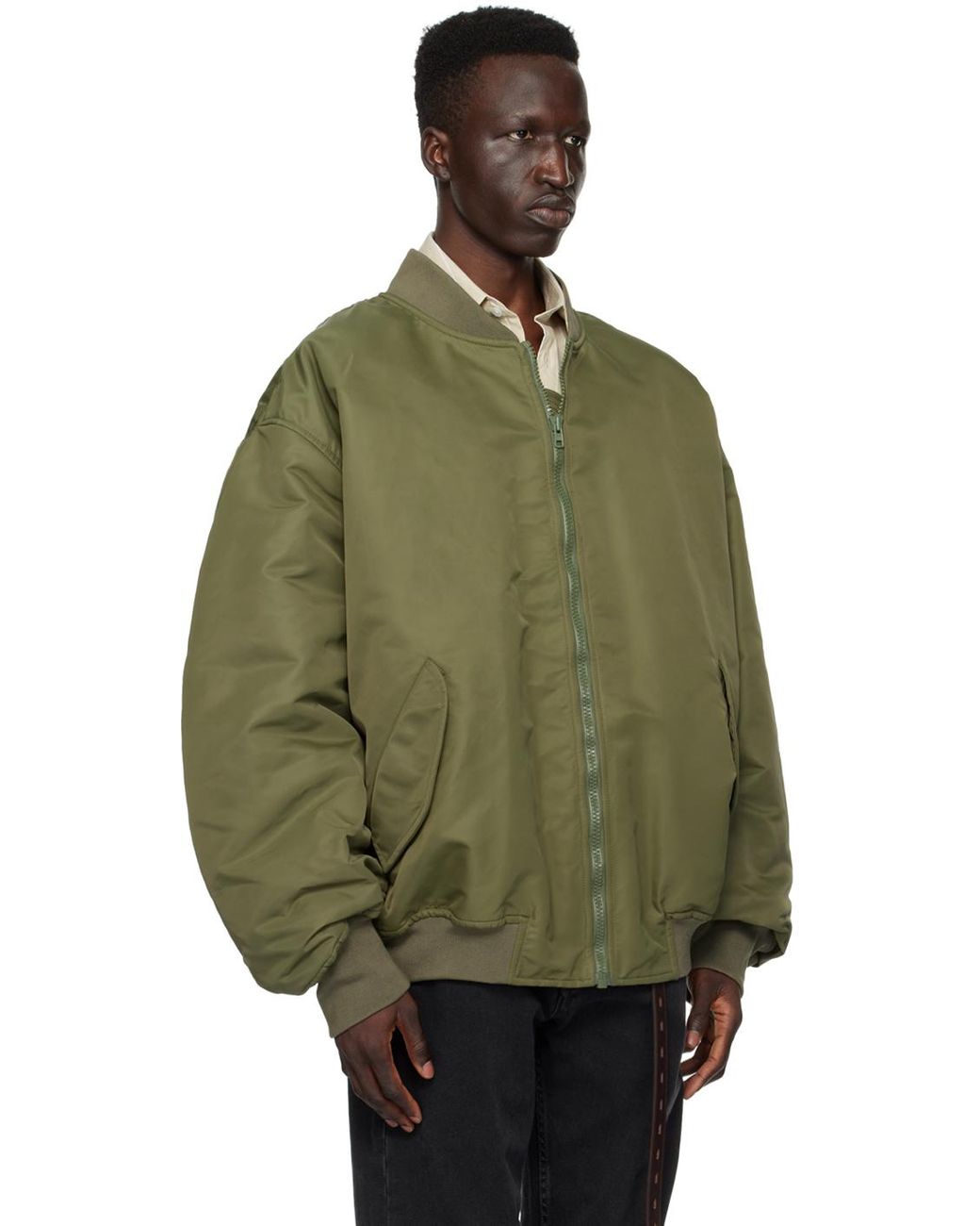 Hed Mayner Zip Bomber Jacket in Green for Men | Lyst Hed Mayner Zip Bomber Jacket in Green for Men | Lyst