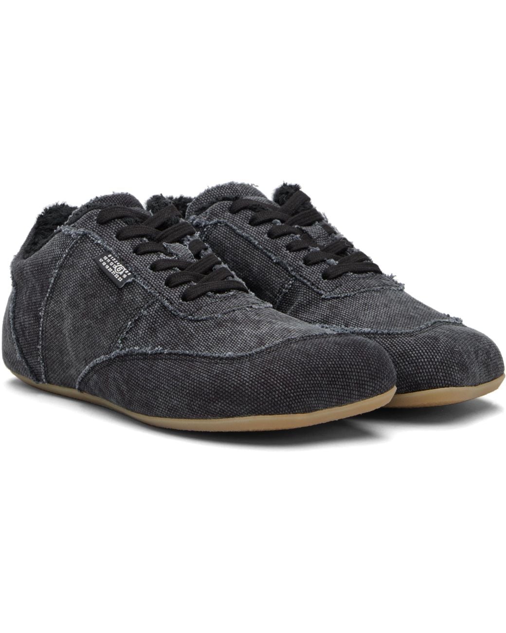 MM6 by Maison Margiela Black Anatomic Canvas Sneakers for men