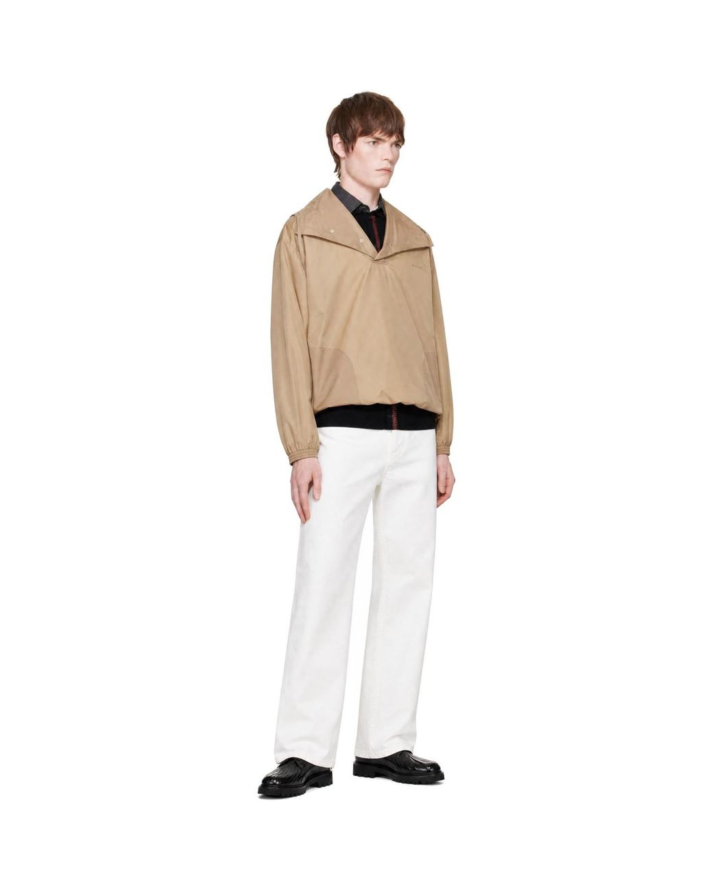 Marni Natural Nylon Funnel Neck Jacket for men