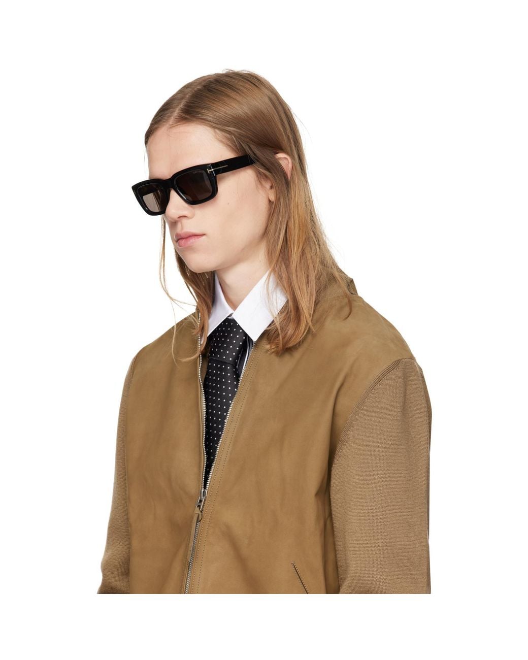 Tom Ford Brown Icon Rectangular Sunglasses for men