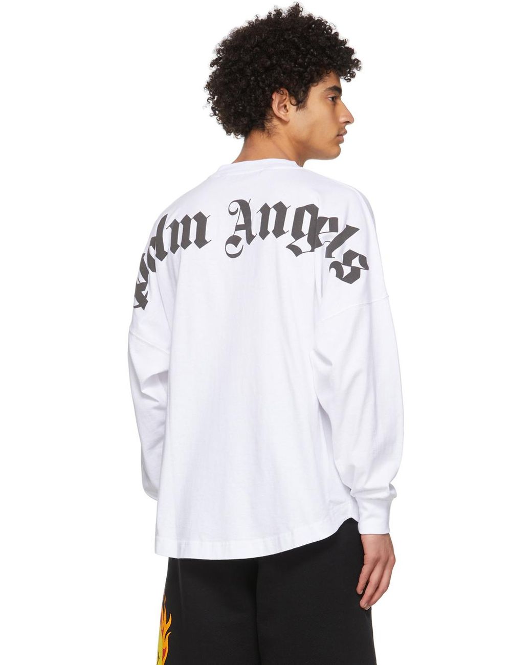 Palm Angels White PA Bear Long Sleeve T-Shirt