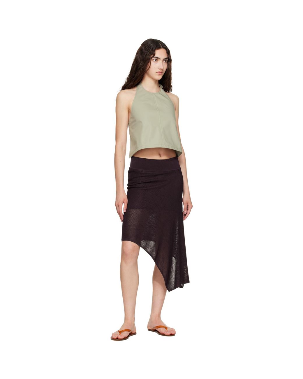 Ancient Greek Sandals Brown Tan Jelly Flip-Flops