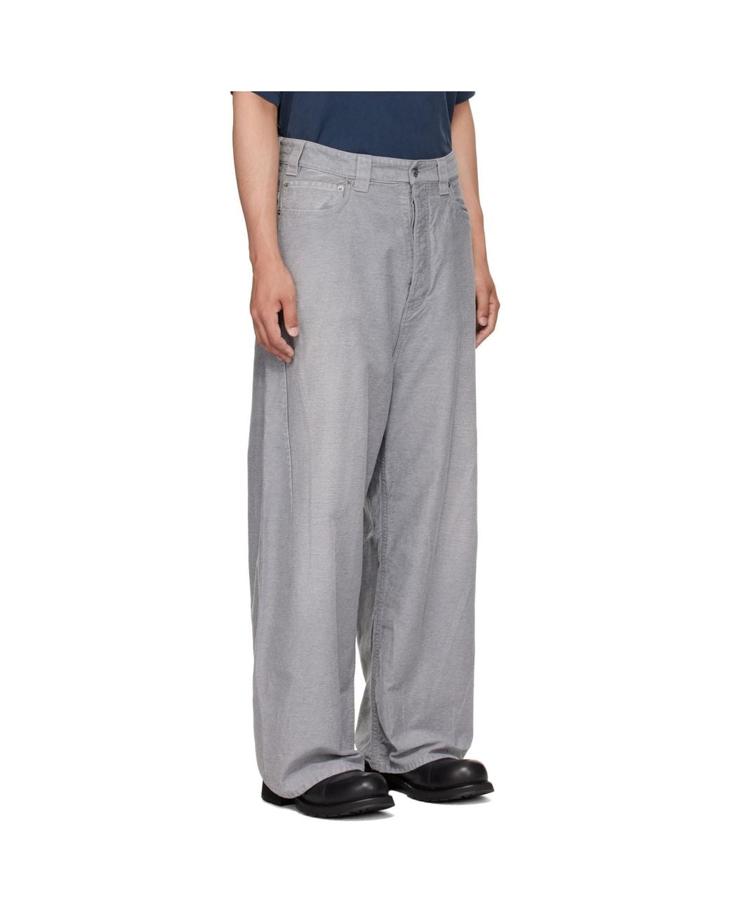 Balenciaga Gray Trompe L'Œil Jeans for men