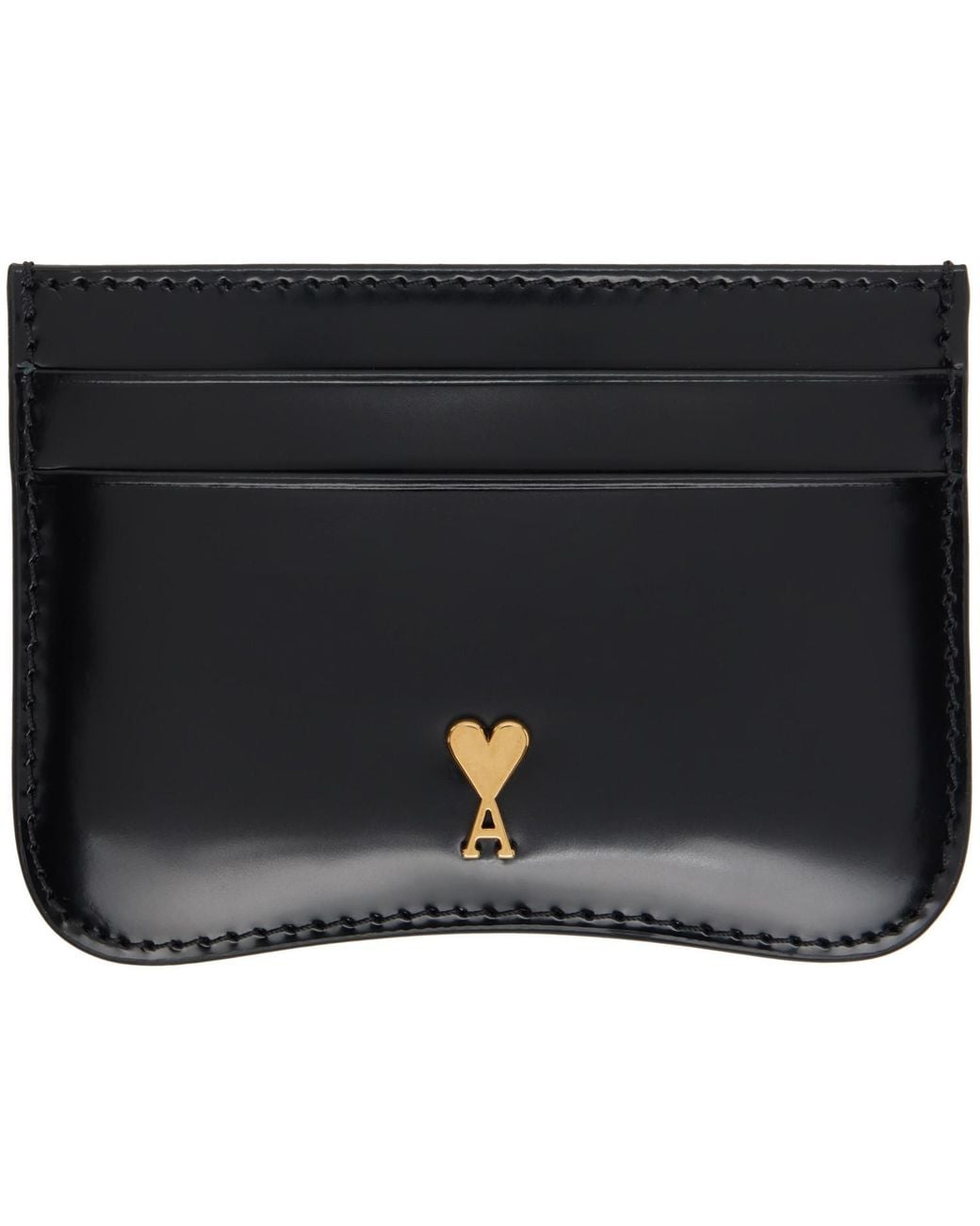 AMI Black Paris Paris Card Holder