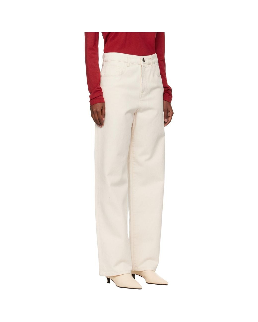 Rohe White Off- Baggy Fit Jeans