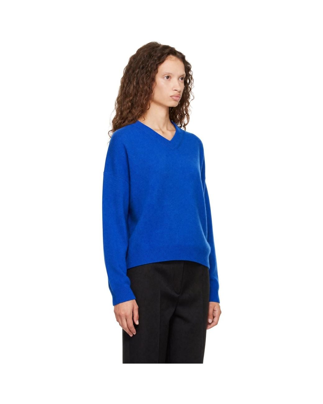 Staud Blue Spencer Cashmere Sweater