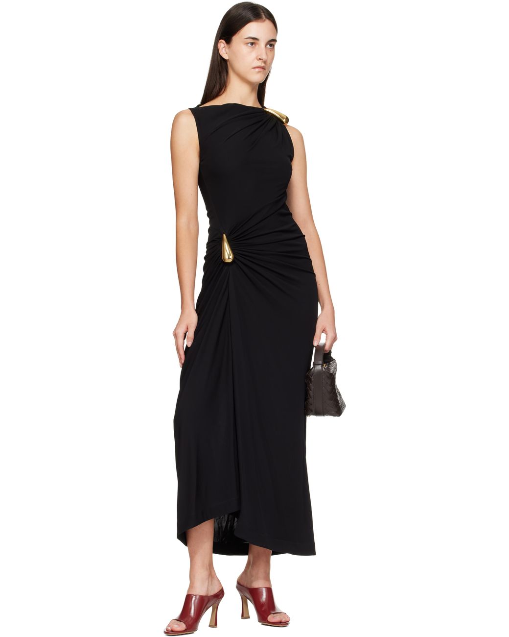 Bottega Veneta Black Micro Wallace Bag