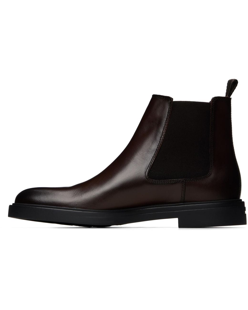 BOSS Signature Stitch Chelsea Boots in Brown for Men | Lyst