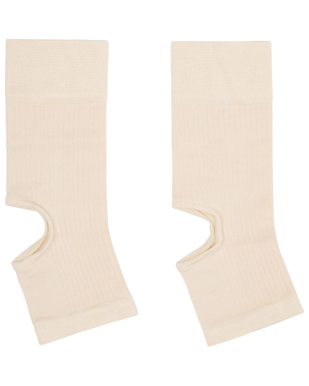 Lemaire Natural Cut-Out Rib Gaiter Socks