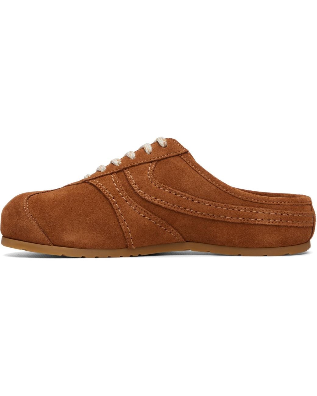 Dries Van Noten Brown Tan Suede Mule Loafers