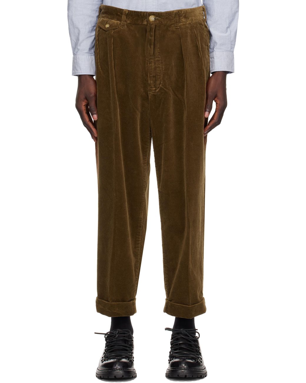 Beams Plus 2 Pleats Corduroy Trousers for Men | Lyst Canada