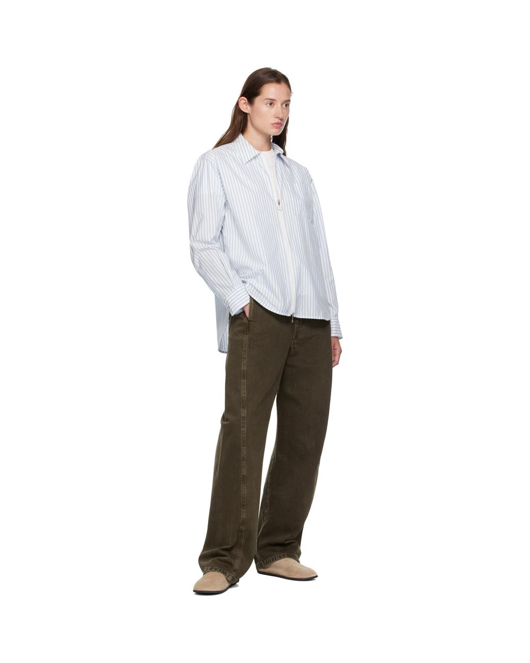 Moncler White Striped Shirt