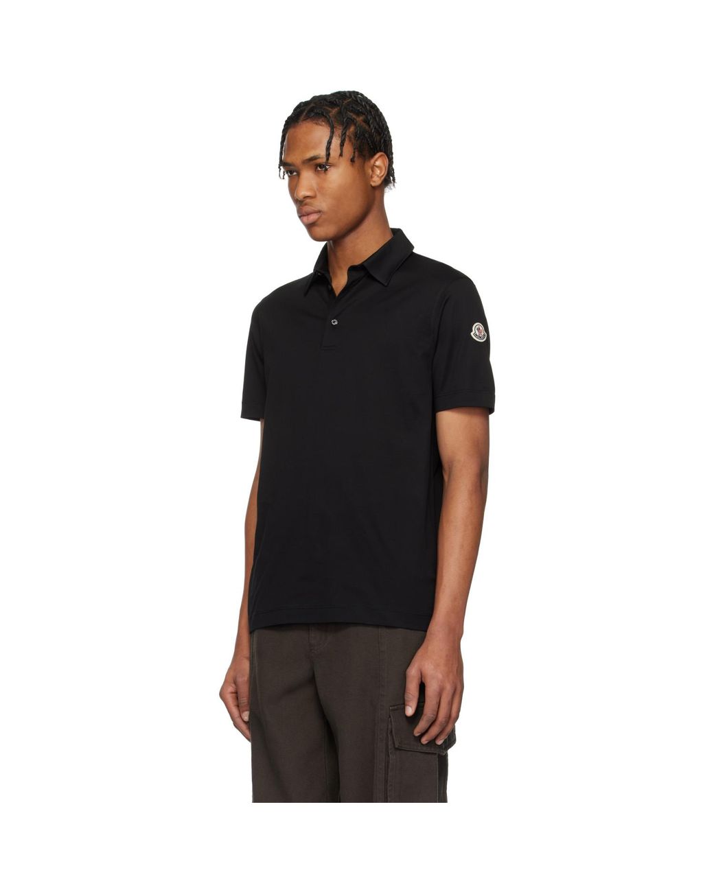 Moncler Black Archivio Ss Polo for men