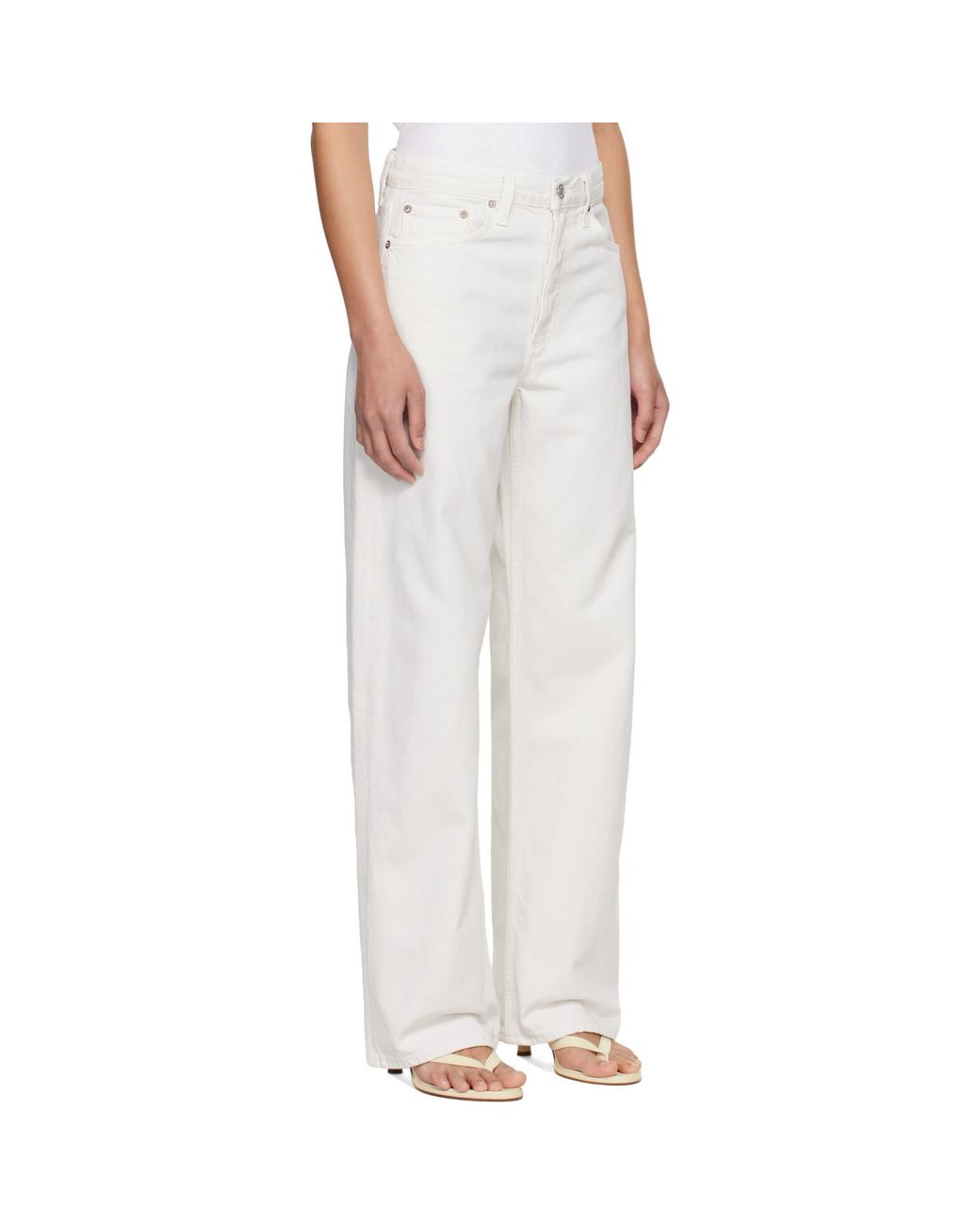 Jean Arc Blanc Agolde en coloris White