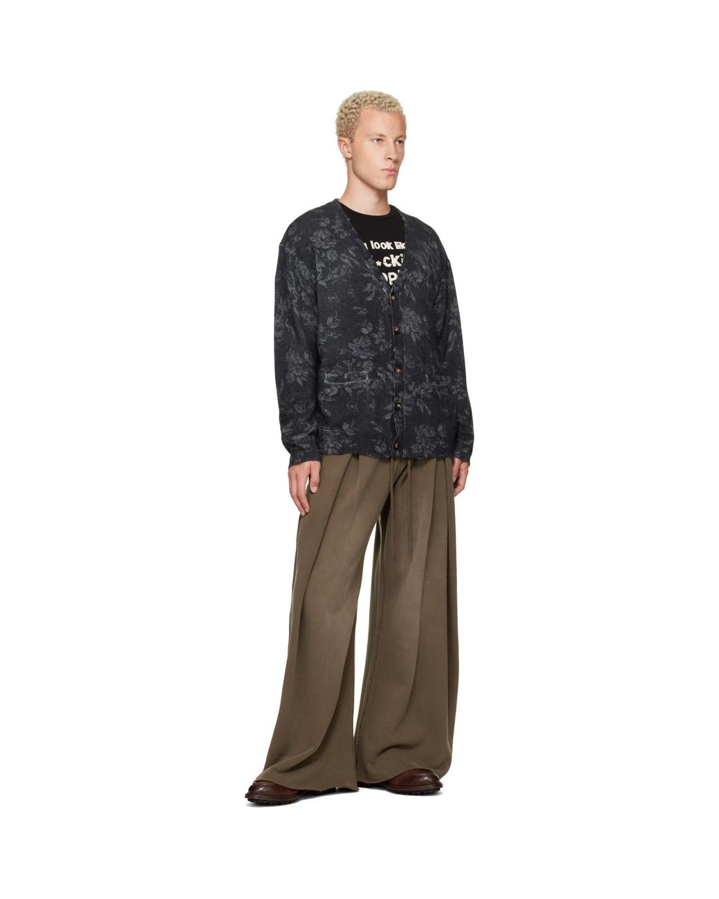 R13 Brown Foldover Sweatpants for men
