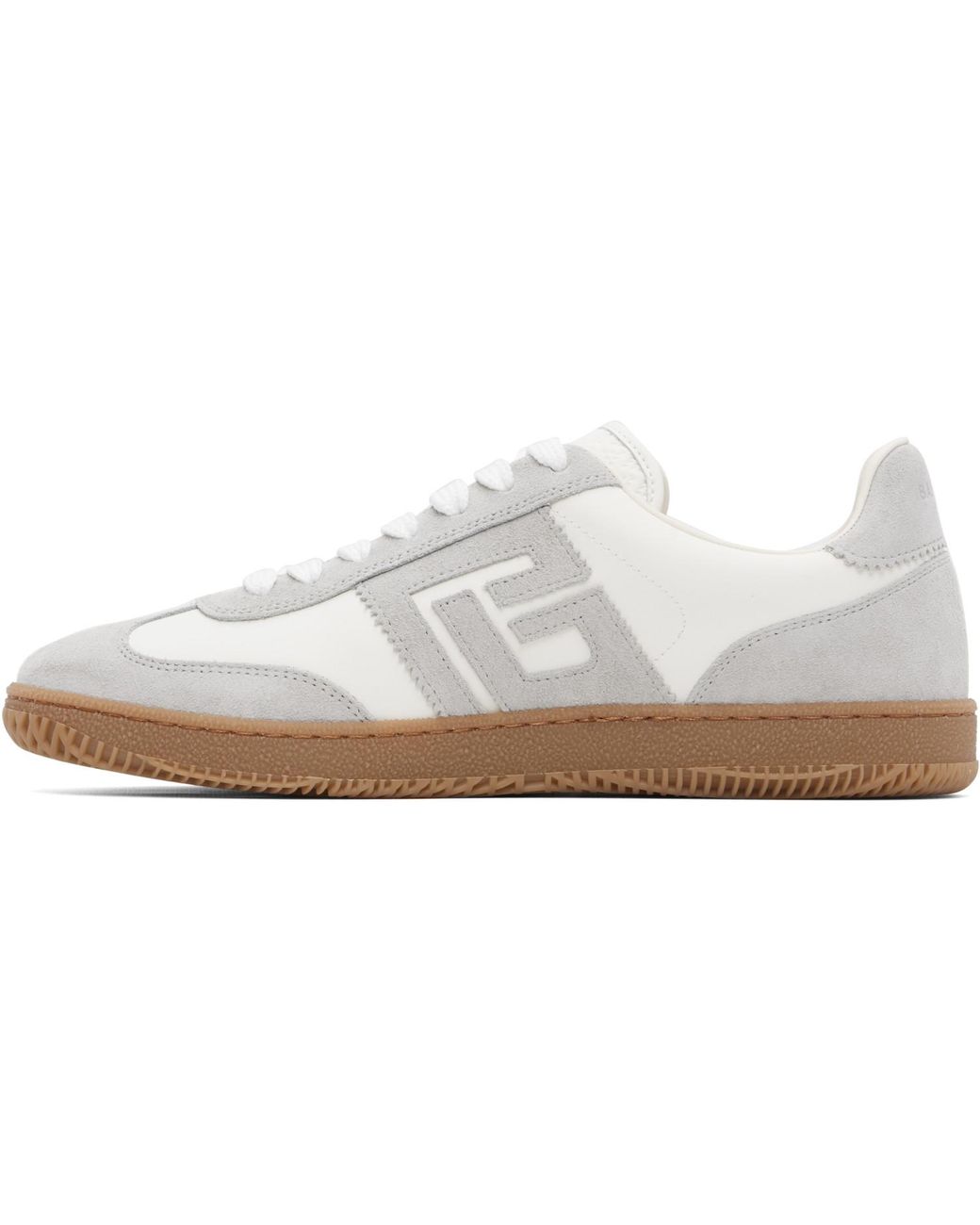 Balmain White Swan' Suede Sneakers for men