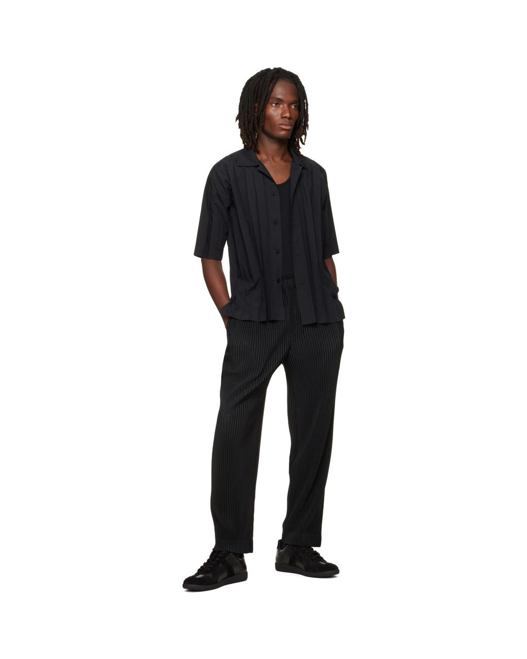 Homme Plissé Issey Miyake Black Monthly Colors July Trousers for men