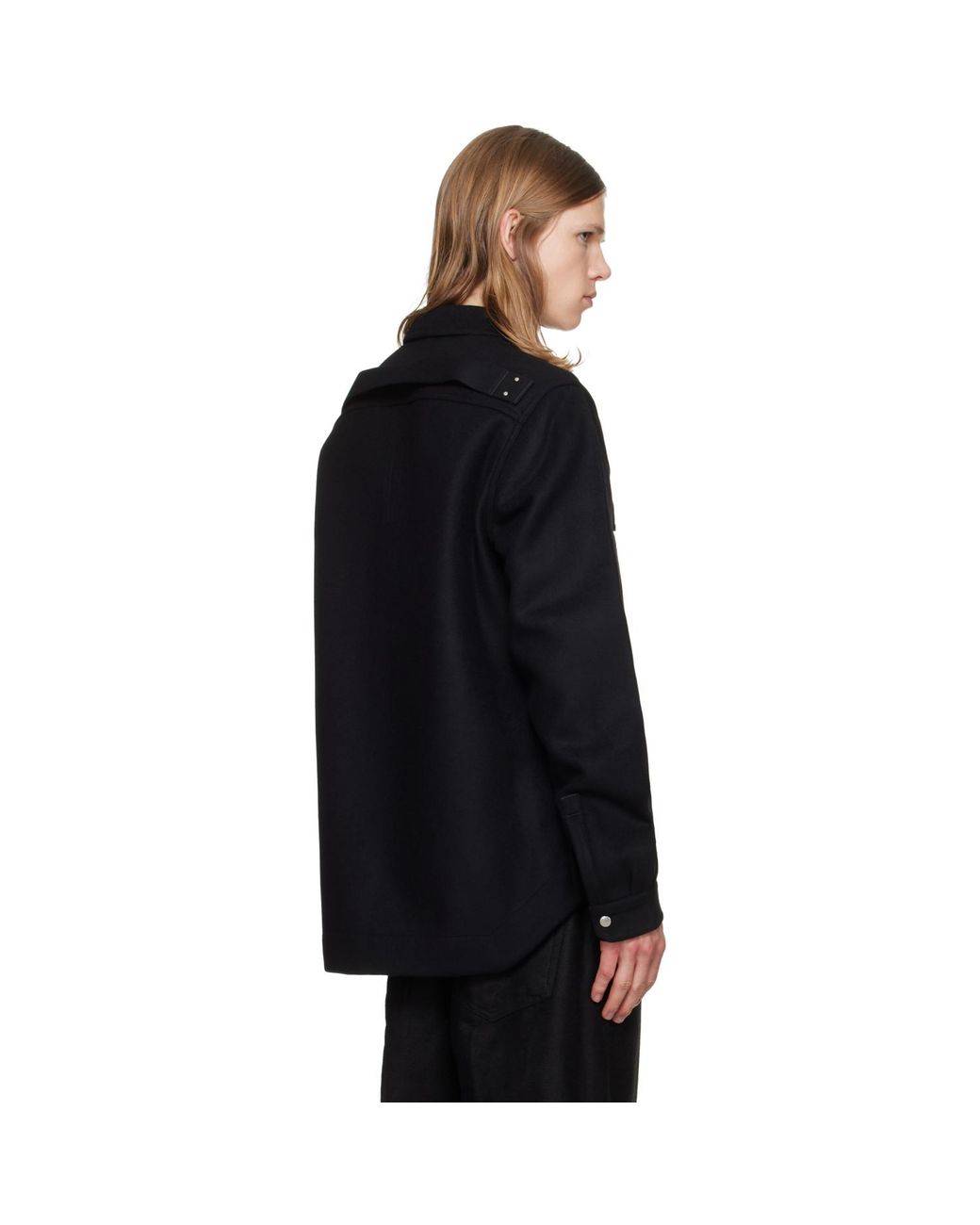 Rick Owens Black Tower Overshirt for men