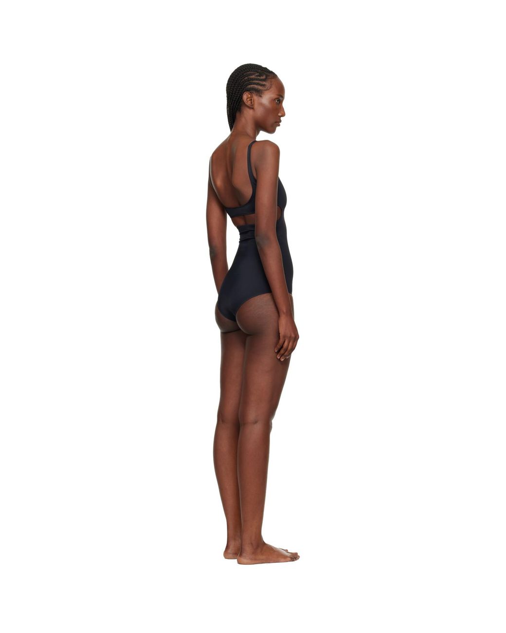 Courreges Black Cut-Out Swimsuit