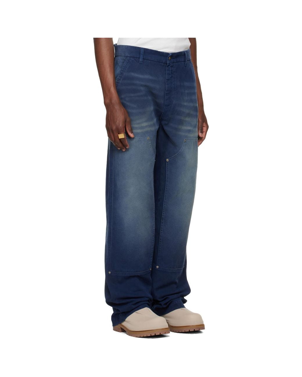 424 Blue Work Trousers for men