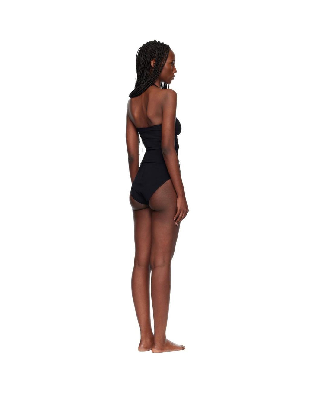 Rick Owens Black Temple Prong Bather Swimsuit