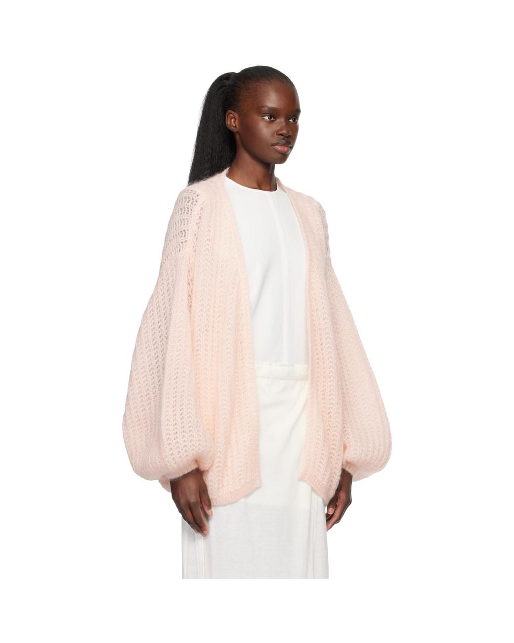Totême Pink Puffed Cardigan