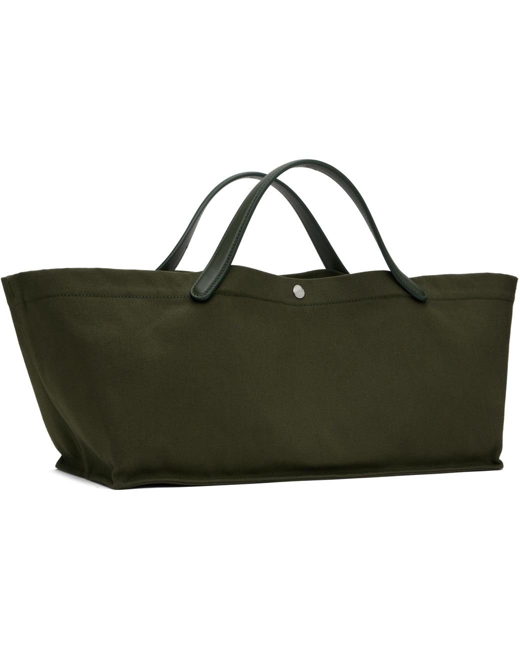 The Row Khaki Idaho Tote in Black | Lyst