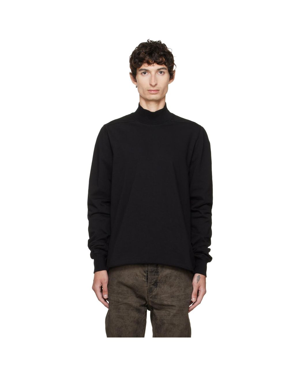 Rick Owens Black Tower Headon Dbl Sweatshirt for men