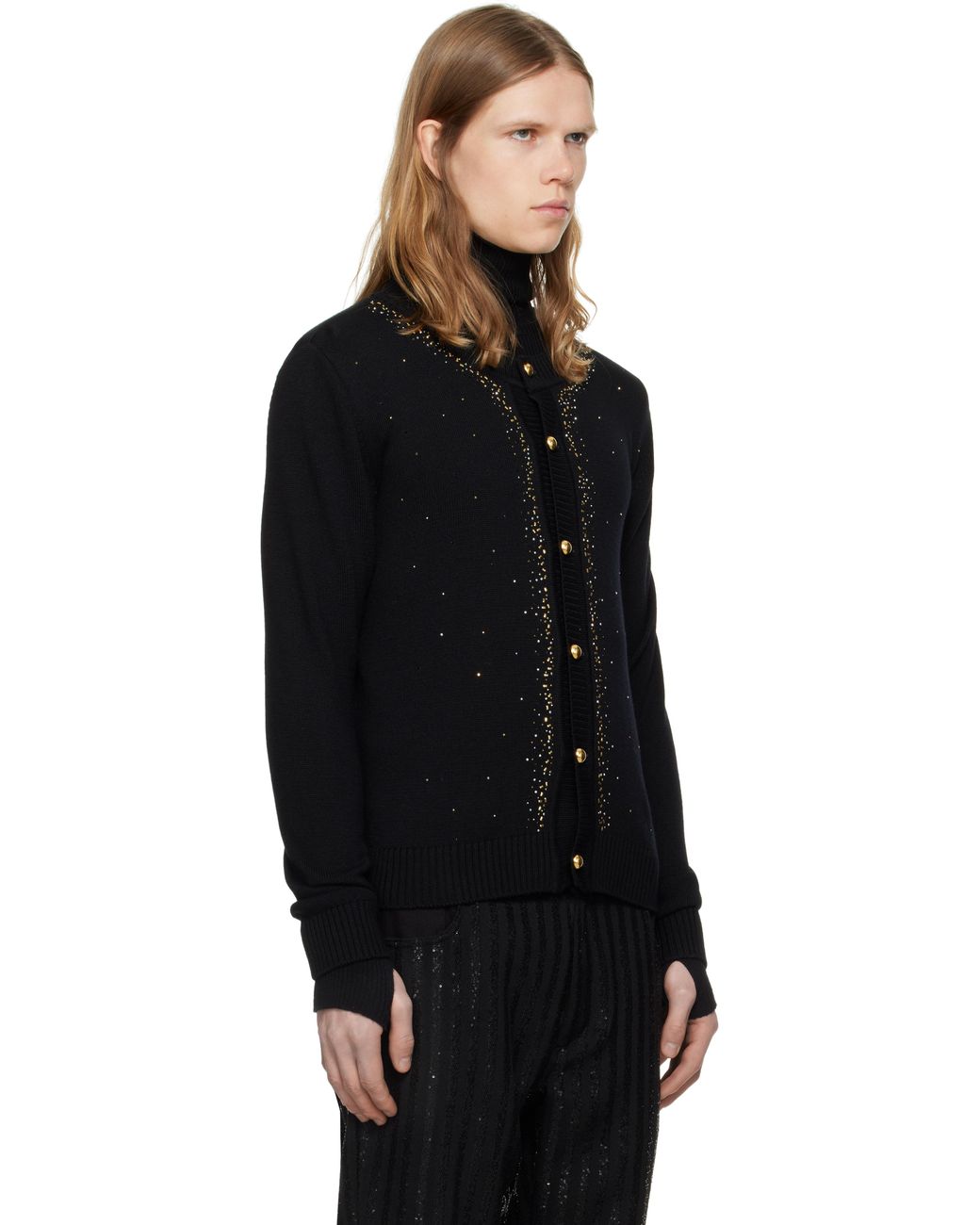 Ernest W. Baker Embellished Cardigan in Black for Men | Lyst